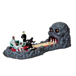 VTG‎ Retired Lemax Halloween Lighted Heads Will Roll Bowling Vampires & Mummy